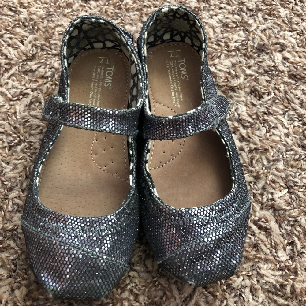 Tiny Toms glitter Mary Janes